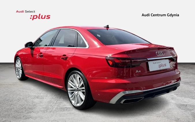 Audi A4 cena 124900 przebieg: 53957, rok produkcji 2021 z Gdynia małe 436